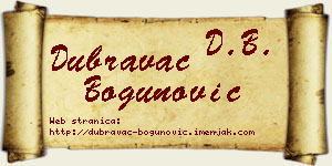 Dubravac Bogunović vizit kartica